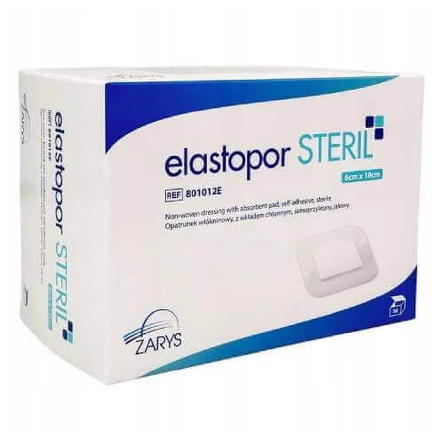 ELASTOPOR Стерильная нетканая повязка с впитывающей подушечкой 6x10 см, 50 шт.: цены и характеристики