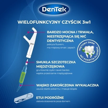DENTEK Многофункциональное чистящее средство 3в1 On The Go, 12шт: цены и характеристики