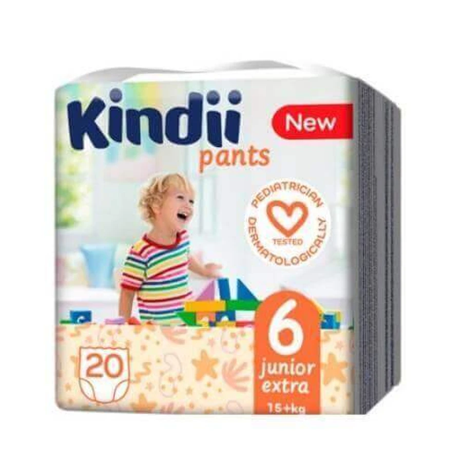 Підгузки Kindii Pants Junior Extra розмір 6, 15+ кг, 20 шт.: ціни та характеристики