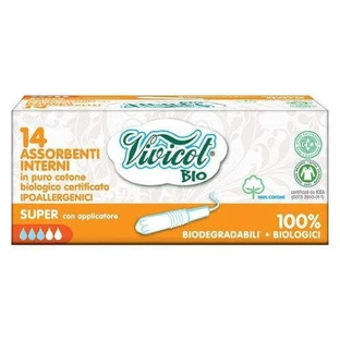 Тампоны VIVICOT Bio с аппликатором Super, 14 шт.