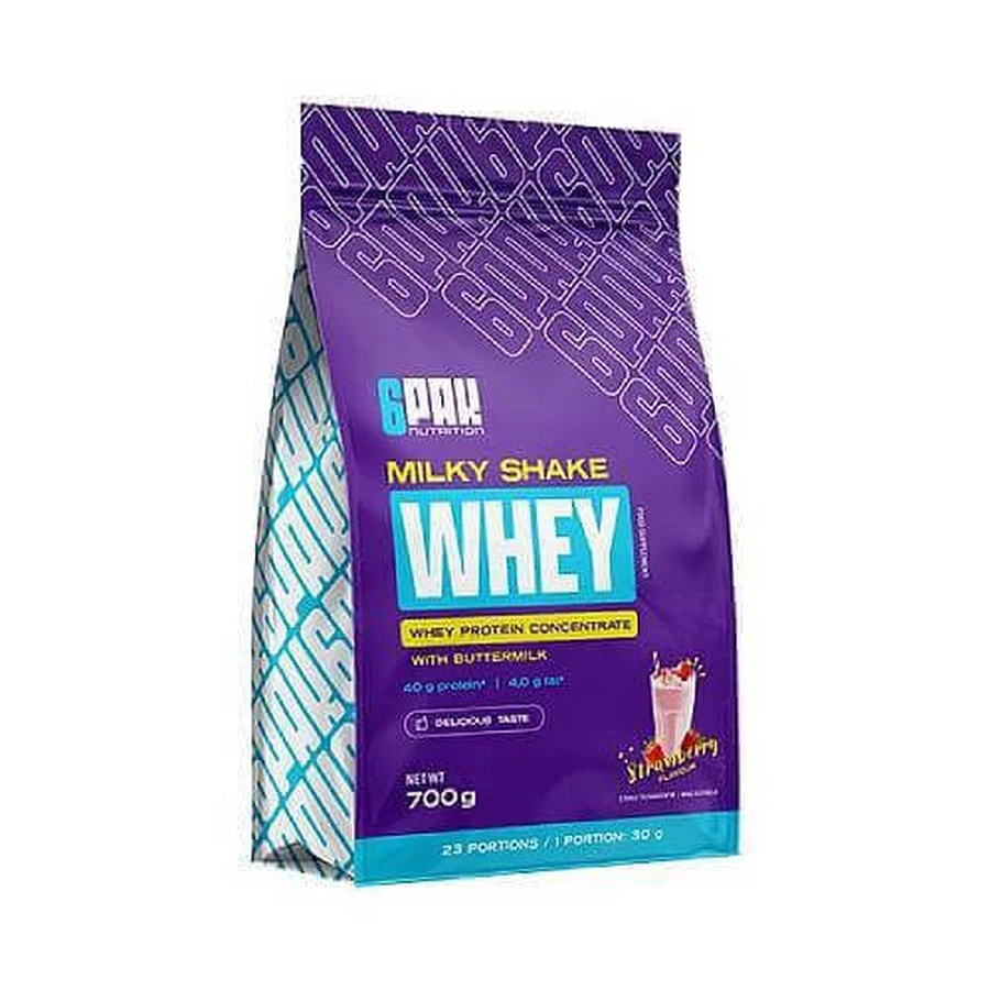 6Pak Nutrition Milky Shake Whey Strawberry, 700 г: цены и характеристики