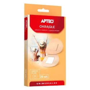 Круглые пластыри APTEO телесного цвета с повязкой, 20 шт.