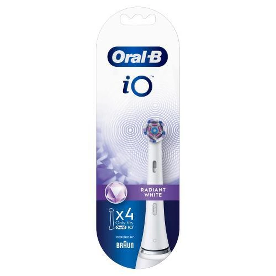 Oral-B iO Radiant White Сменные насадки для зубных щеток белого цвета, 4 шт.: цены и характеристики