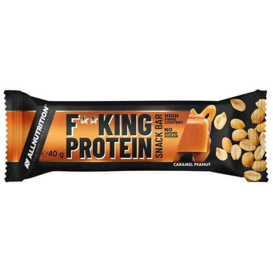 ALLNUTRITION Fitking Protein Snack Bar Карамельно-арахісовий протеїновий батончик, 40г: ціни та характеристики