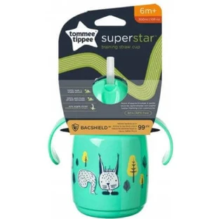 Tommee Tippee Superstar чашка с соломинкой 300 мл 6м+ зеленая