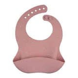 CANPOL BABIES силиконовый нагрудник с карманом розовый - точки, 1шт
