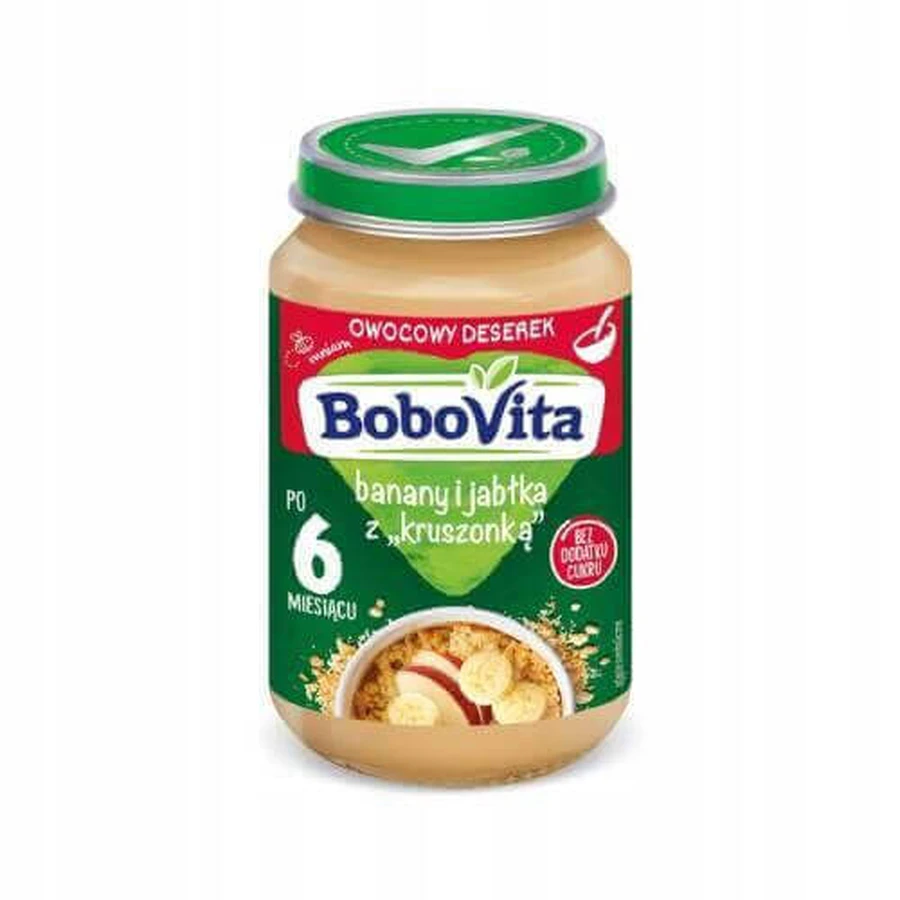 BOBOVITA Бананы и яблоки с крошкой после 6 месяцев, 190 г: цены и характеристики