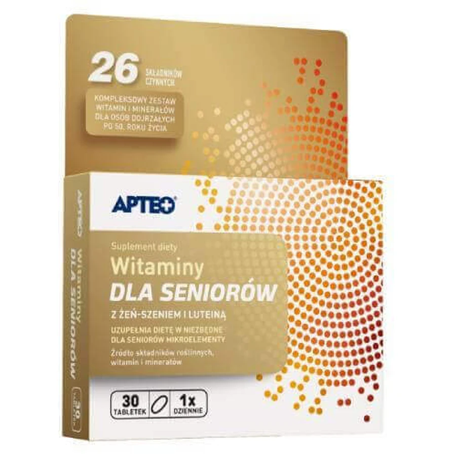 APTEO Витамины для пожилых людей, 30 таблеток: цены и характеристики