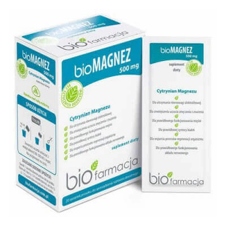 BIOFARMACY BioMAGNEZ 500 мг, 20 пакетиков: цены и характеристики