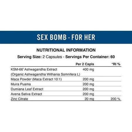 Applied Nutrition Sex Bomb Female Libido Enhancer Libido & Testosterone Boosting Supplement 120 caps: цены и характеристики