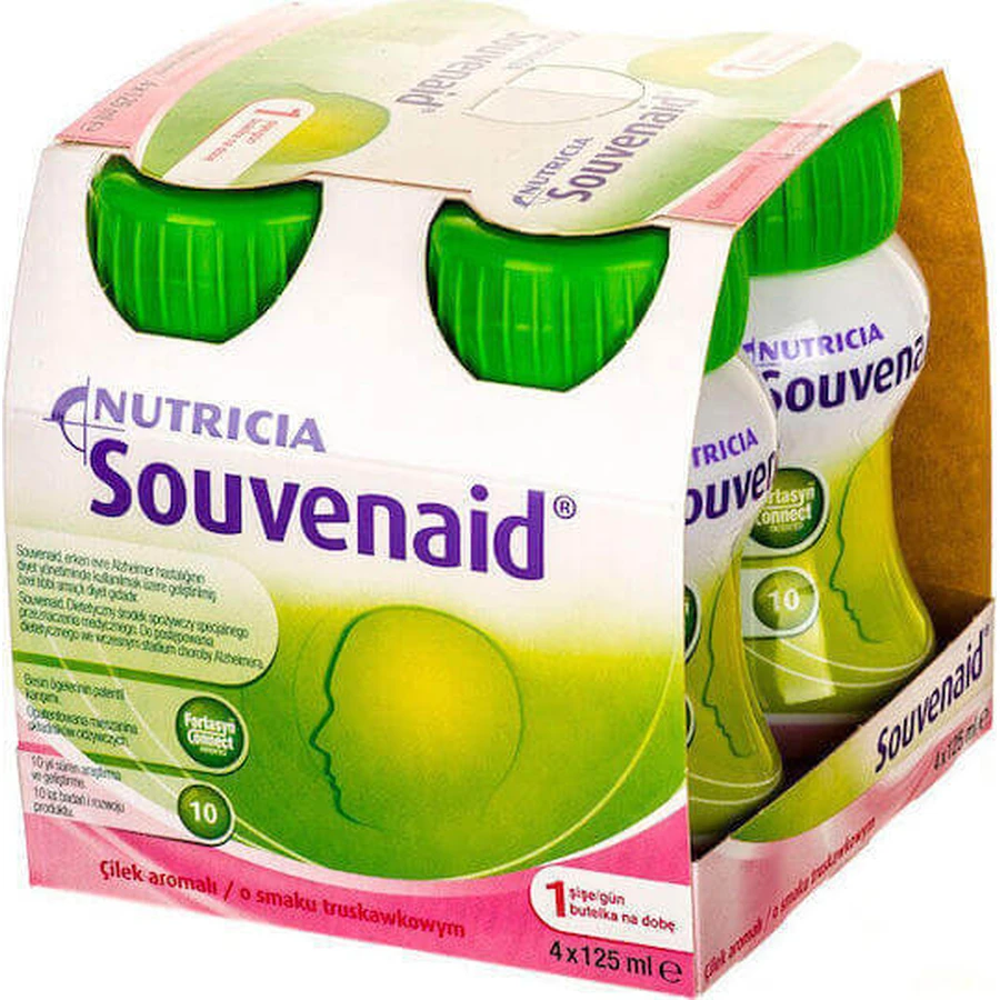 Nutricia Souvenaid Memory Supplement 4 x 31ml Strawberry: цены и характеристики