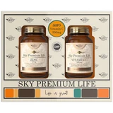 Sky Premium Life Цинк 25 мг та Вітамін С 500 мг 60 таблеток та 60 таблеток
