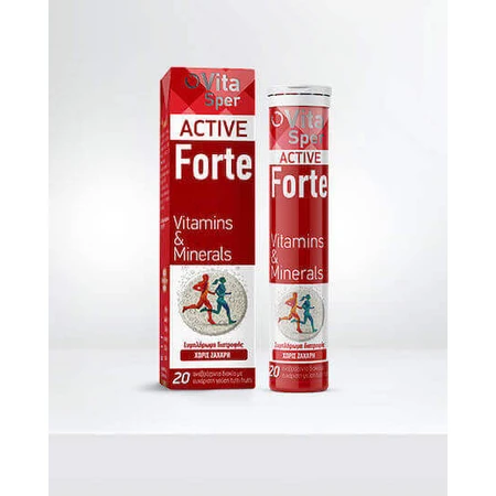 Vitasper Active Forte Multivitamin Мультивітамінні вітаміни та мінерали для енергії Tutti Frutti 20 таб. еф.: ціни та характеристики