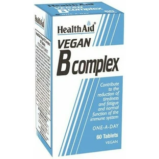 Health Aid Vegan B-Complex Vitamin for Energy, Immune & Nervous System Support 60 Tablets