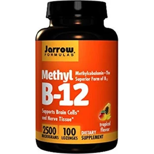 Jarrow Formulas Метил В-12 Вітамін для здоров'я нервової системи 2500мкг Тропічний 100 пастилок