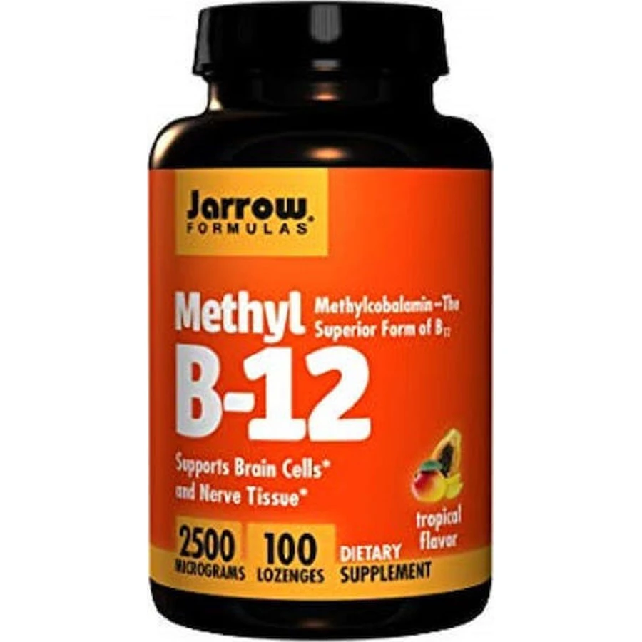 Jarrow Formulas Метил В-12 Вітамін для здоров'я нервової системи 2500мкг Тропічний 100 пастилок: ціни та характеристики
