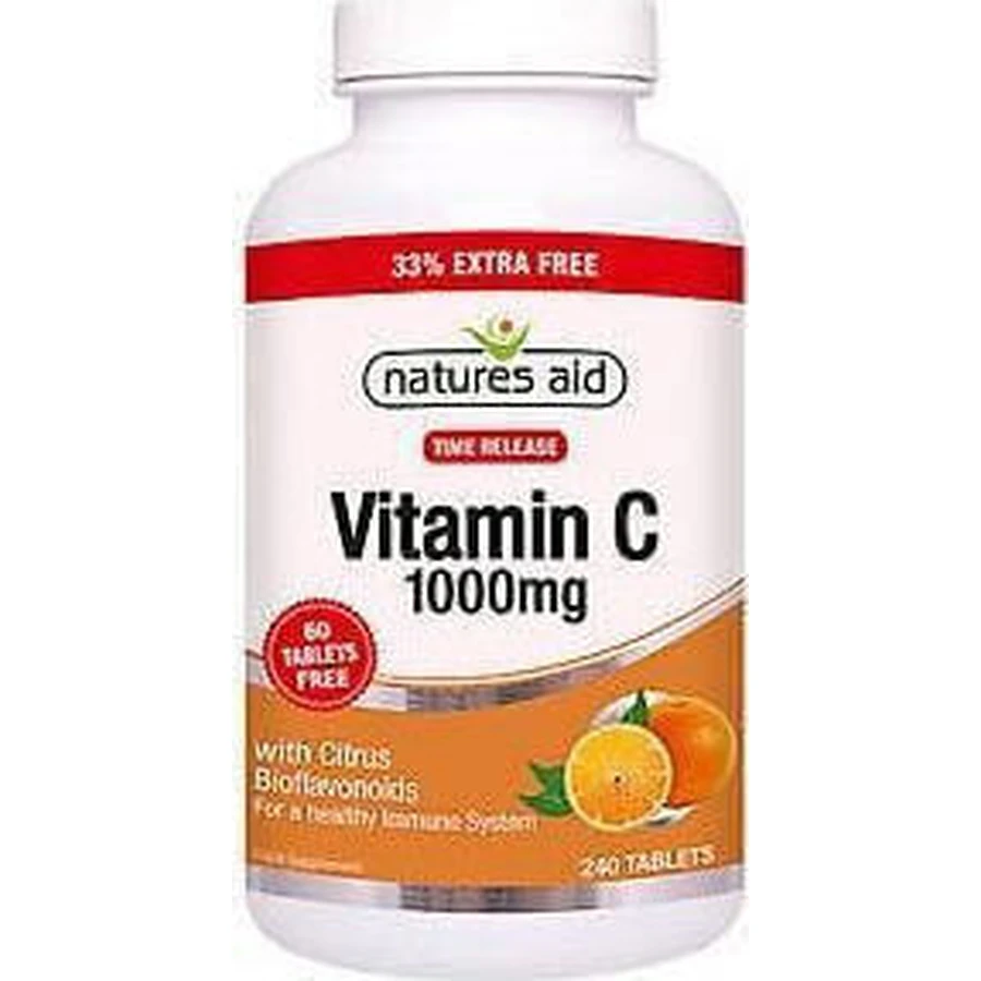 Natures Aid Витамин C 1000 мг с цитрусовыми биофлавоноидами Низкокислотный витамин для укрепления иммунной системы, кожи и антиоксидантного действия 1000 мг 240 таблеток: цены и характеристики