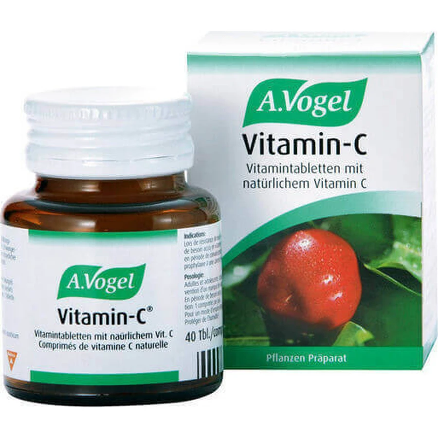 Vogel Vitamin-C Вітамін для підтримки імунітету, шкіри та антиоксидантної дії 100 мг 40 таблеток: ціни та характеристики