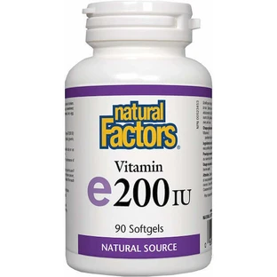 Natural Factors Витамин Е для кожи и антиоксидантного действия 200iu 90 софтгелей