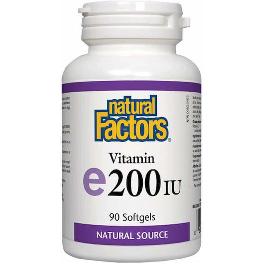 Natural Factors Витамин Е для кожи и антиоксидантного действия 200iu 90 софтгелей: цены и характеристики