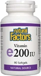 Natural Factors Витамин Е для кожи и антиоксидантного действия 200iu 90 софтгелей