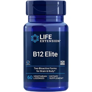 Life Extension B12 Elite Vitamin для здоровья нервной системы 60 сублингвальных таблеток