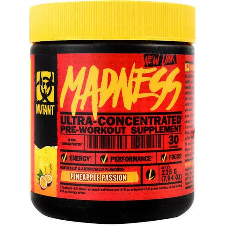 Mutant Madness Pre Workout Supplement 225гр Ананас Ананас Ананас Ізюм: ціни та характеристики