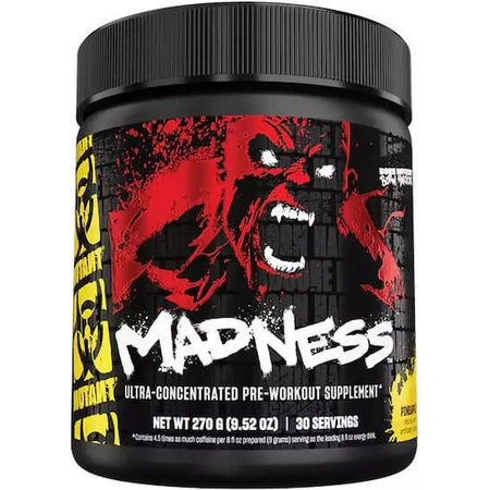 Mutant Madness Pre Workout Supplement 225гр Ананас Ананас Ананас Ізюм: ціни та характеристики