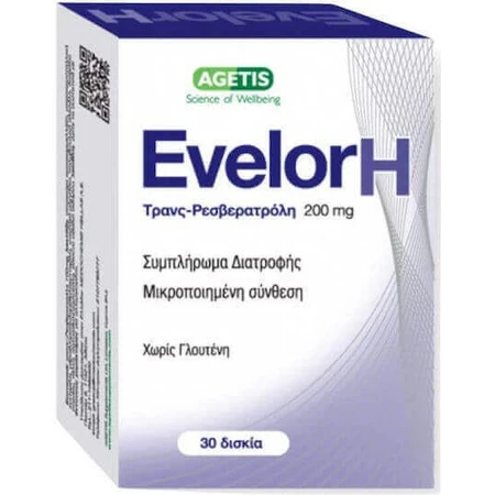 Agetis Evelor H 200 мг Специальная диетическая добавка 30 табл.: цены и характеристики