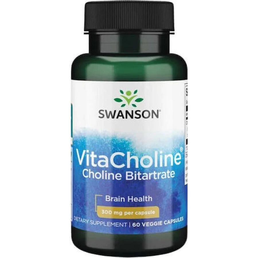 Swanson VitaCholine Choline Bitartrate 300mg Memory Supplement 60 растительных капсул: цены и характеристики