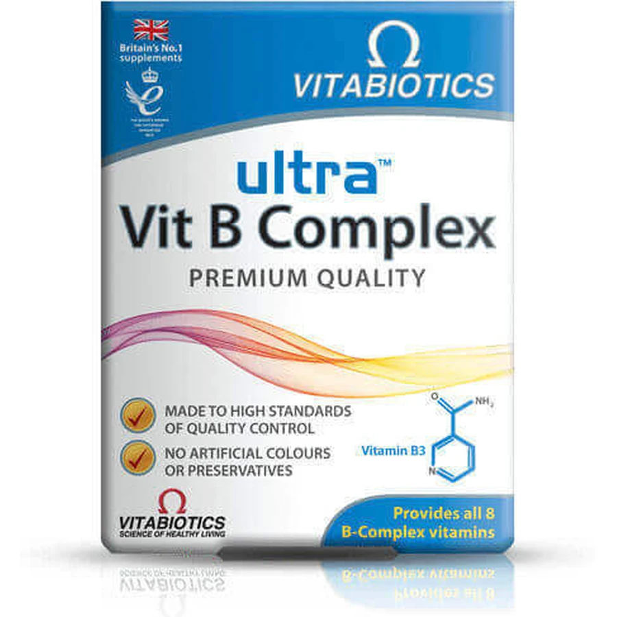 Vitabiotics Ultra Vit B Комплексный витамин для энергии, укрепления иммунной и нервной систем 60 таблеток: цены и характеристики