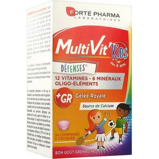 Forte Pharma MultiVit Kids Мультивітаміни для зміцнення енергії та імунної системи 30 жувальних таблеток