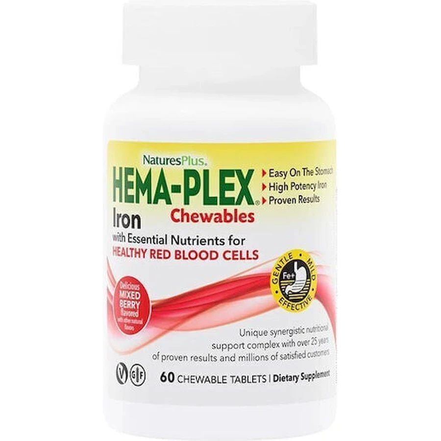Nature's Plus Железо 85 мг 60 таблеток 60 жевательных таблеток Mixed Berry Chewable Tablets: цены и характеристики