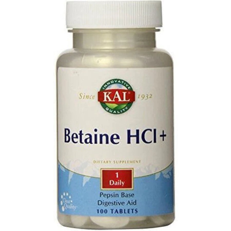 Харчова добавка Kal Betaine HCL Спеціальна харчова добавка 100 таб.: ціни та характеристики