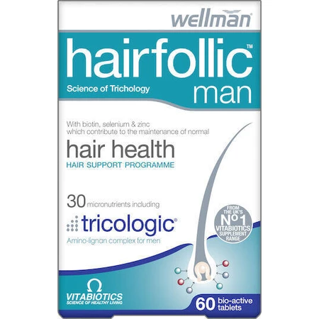 Vitabiotics WellMan WellMan Hairfolic Man with Tricologic Special Dietary Supplement 60 tabs: цены и характеристики