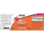 Now Foods MK-7 Vitamin K-2 Вітамін для здоров'я птахів 100мкг 60 рослинних капсул: ціни та характеристики