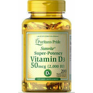 Puritan's Pride Vitamin D3 Immune Strengthening & Egg Health Vitamin 2000iu 100 softgels