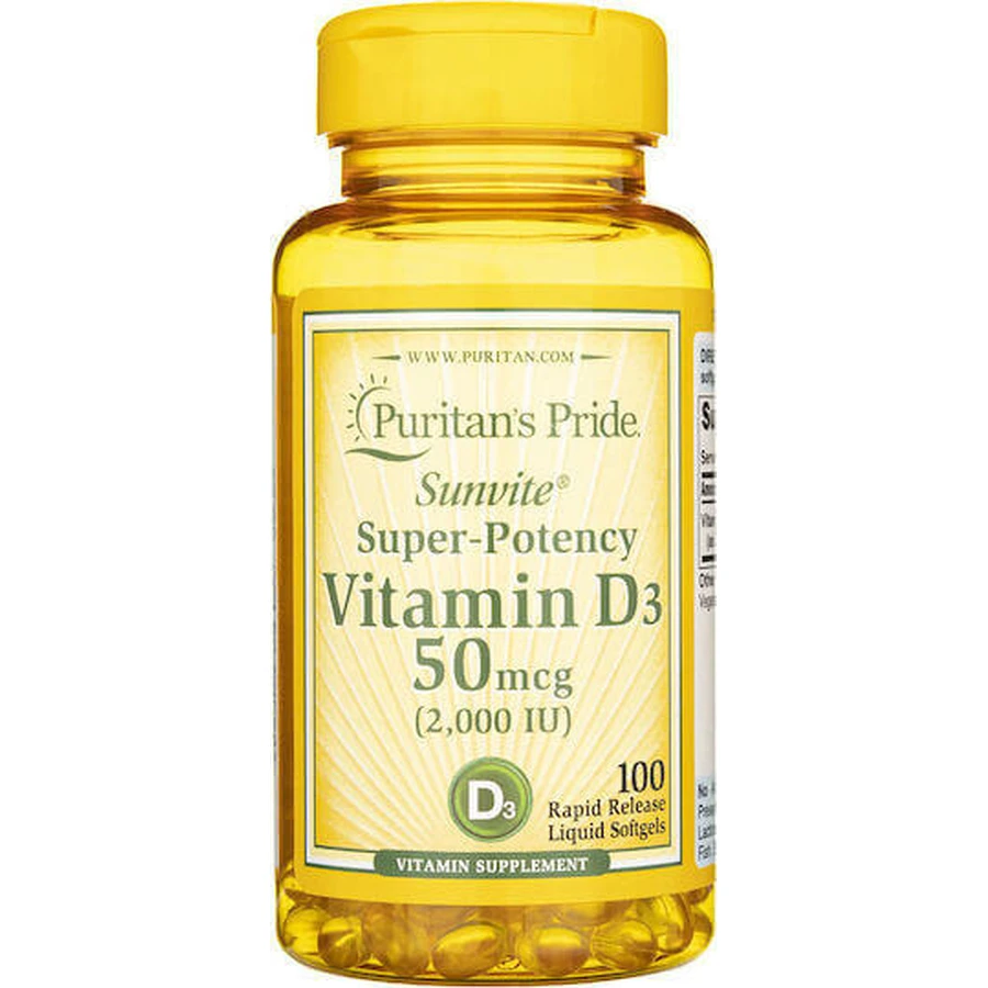 Puritan's Pride Vitamin D3 Immune Strengthening & Egg Health Vitamin 2000iu 100 softgels: цены и характеристики