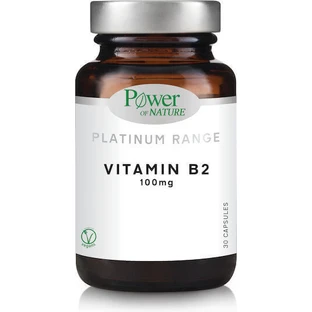 Power Of Nature Platinum Range Vitamin B2 Nerve Health Vitamin B2 100mg 30 caps