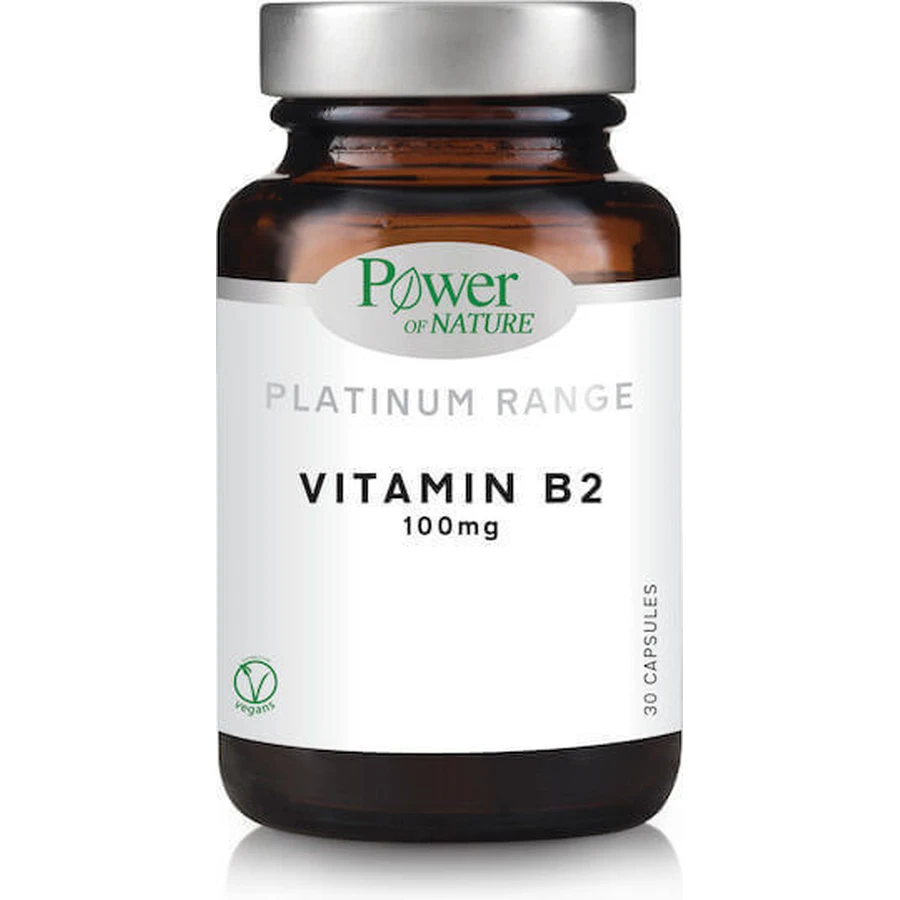 Power Of Nature Platinum Range Vitamin B2 Nerve Health Vitamin B2 100mg 30 caps: цены и характеристики