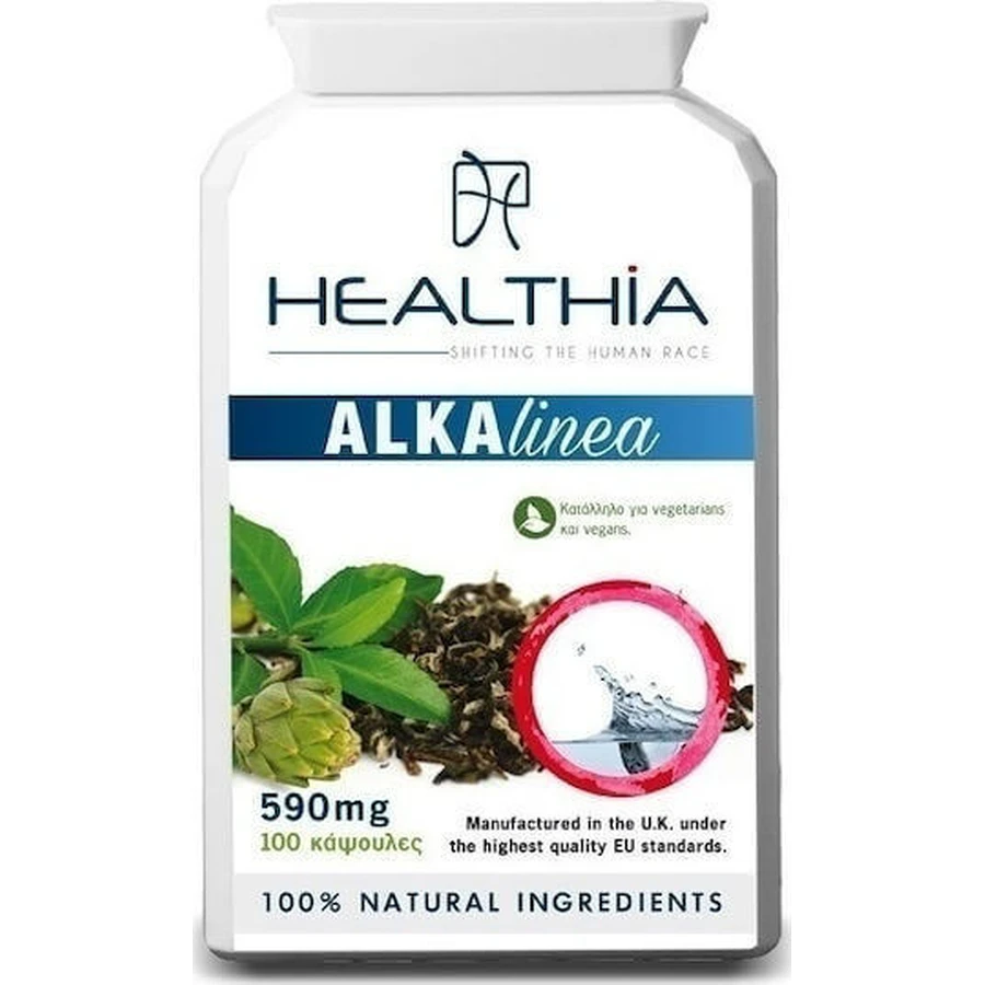 Харчова добавка Healthia Лужна 590 мг Спеціальна харчова добавка 100 капс.: ціни та характеристики