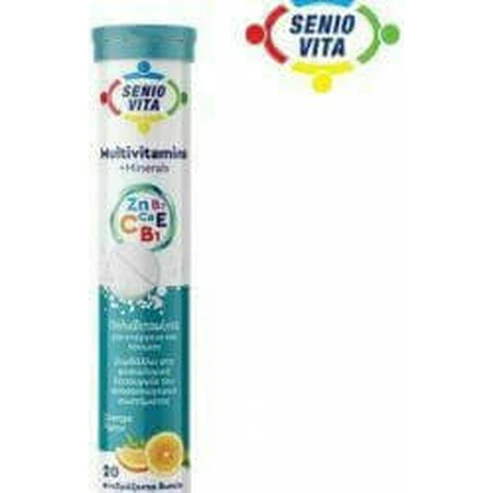 Senio Vita Multivitamins & Minerals Мультивітамінний комплекс для зміцнення енергії та імунної системи апельсин 20 табл. еф.: ціни та характеристики