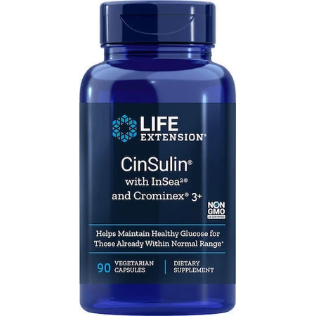 Life Extension Cinsulin InSea2 Crominex 3+ добавка для схуднення 90 рослинних капсул: ціни та характеристики