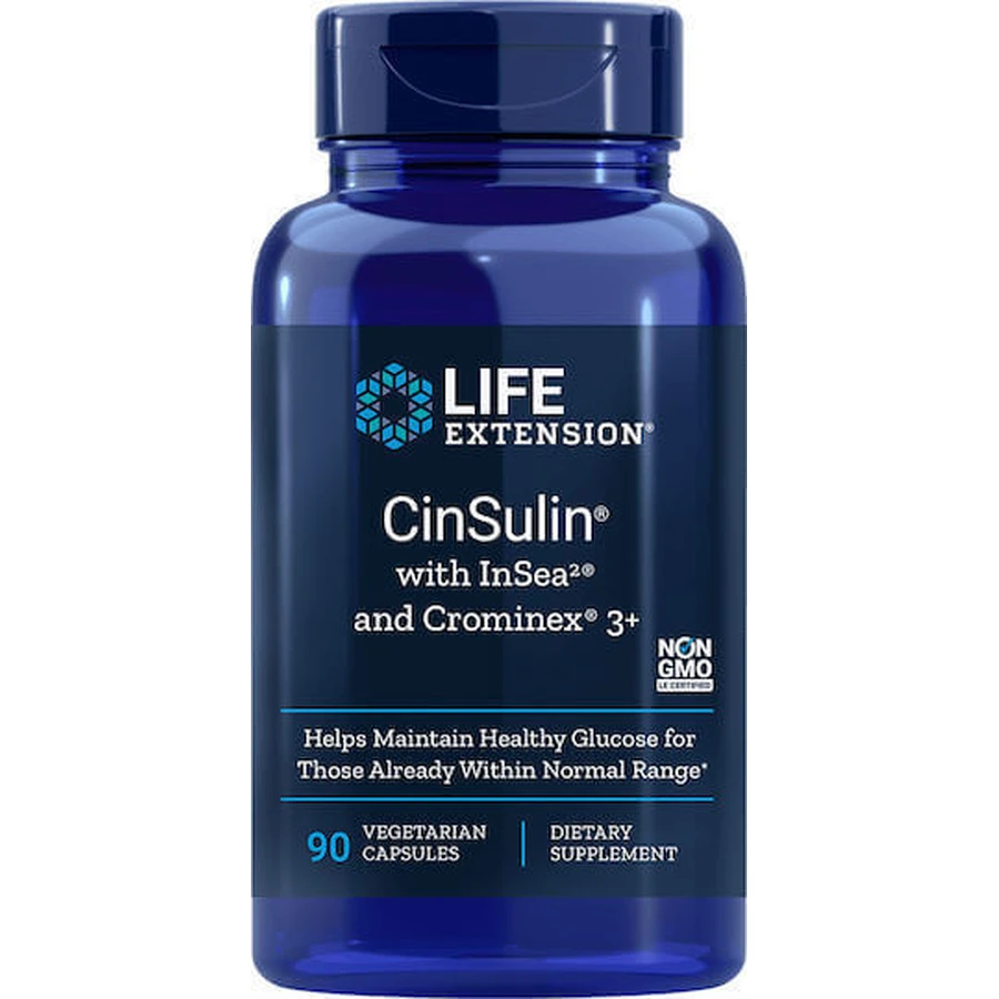 Life Extension Cinsulin InSea2 Crominex 3+ добавка для схуднення 90 рослинних капсул: ціни та характеристики