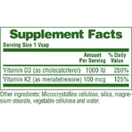 Nature's Plus Vit D3/ Vit K2 Вітамін для зміцнення імунної системи та здоров'я яєць 1000iu 90 рослинних капсул: ціни та характеристики