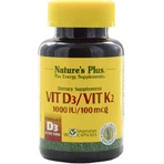 Nature's Plus Vit D3/ Vit K2 Вітамін для зміцнення імунної системи та здоров'я яєць 1000iu 90 рослинних капсул: ціни та характеристики