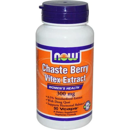 Now Foods Chaste Berry Vitex Extract 300mg Menopause Supplement 90 растительных капсул: цены и характеристики