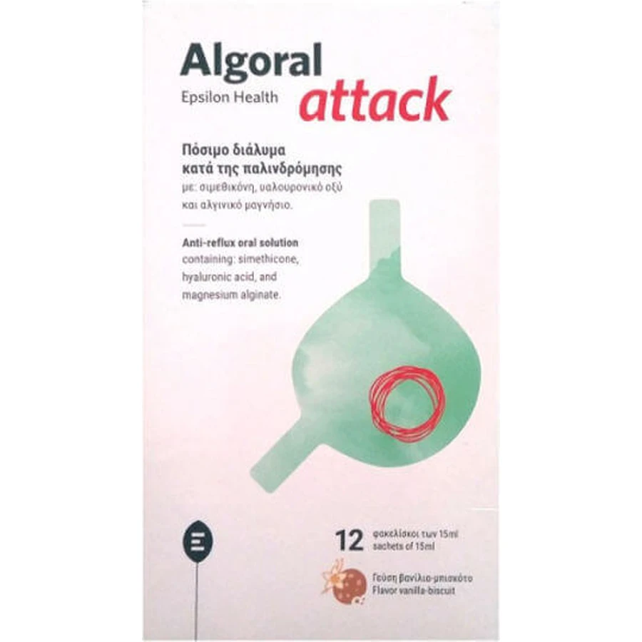Epsilon Health Algoral Attack Algoral Attack Спеціальна дієтична добавка 12 пакетиків Ванільний бісквіт: ціни та характеристики