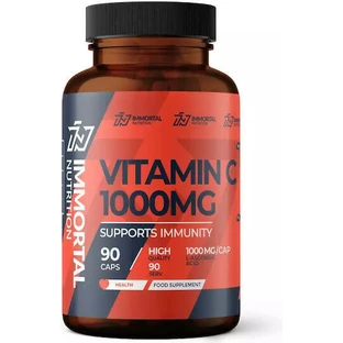 Immortal Nutrition Вітамін С Вітамін для підтримки імунітету, шкіри та антиоксидантної дії 1000 мг 90 капс.