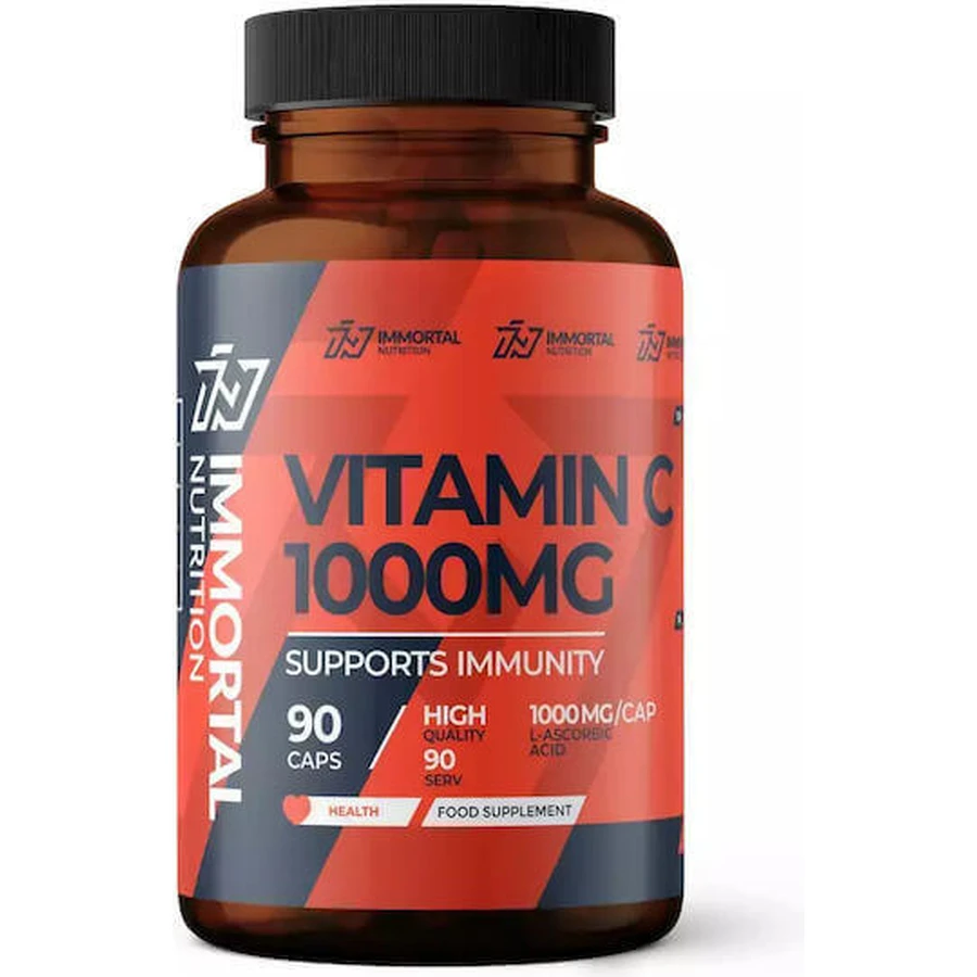 Immortal Nutrition Вітамін С Вітамін для підтримки імунітету, шкіри та антиоксидантної дії 1000 мг 90 капс.: ціни та характеристики